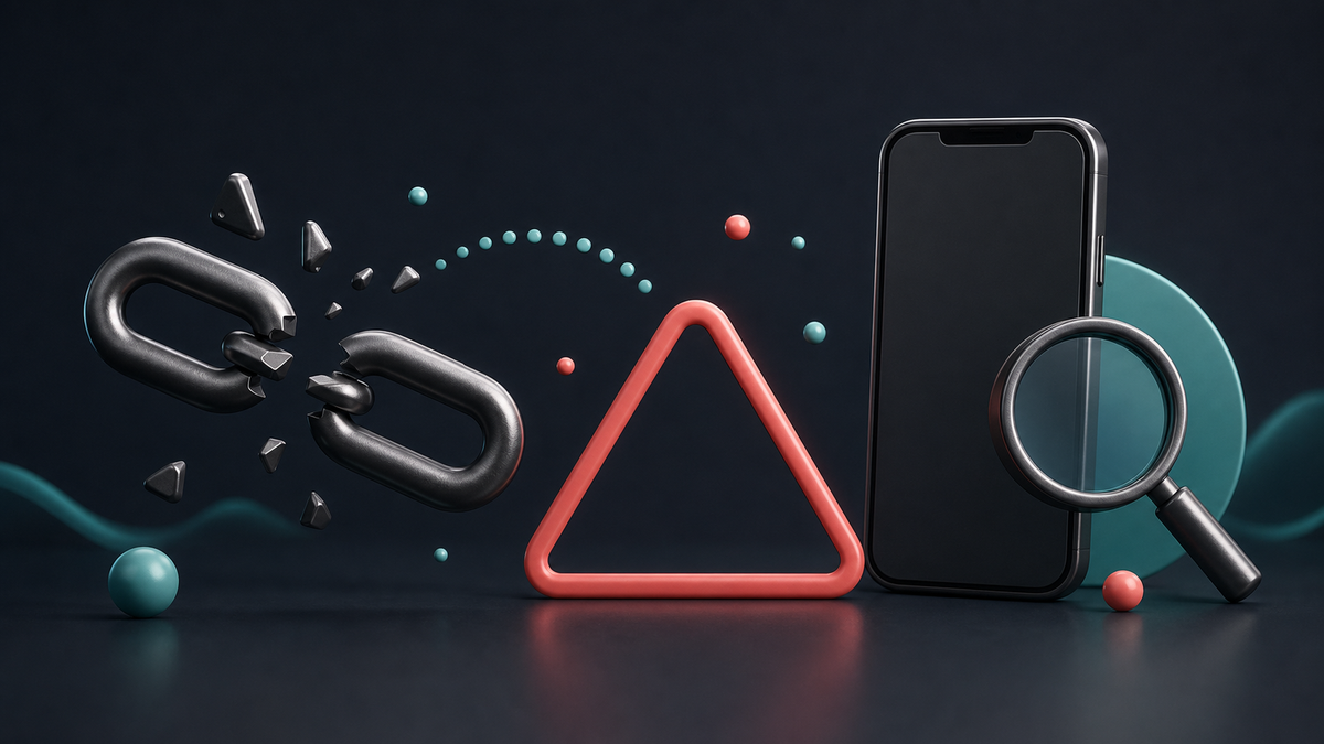 Ilustración de lista de verificación para solucionar problemas con enlaces de TikTok
